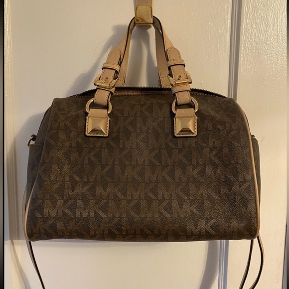 Michael Kors Monogram Satchel Women Handbag - Picture 8 of 14